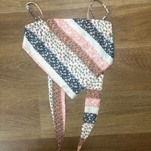 Princess Polly Patchwork Tie Front Cami Top Size 4